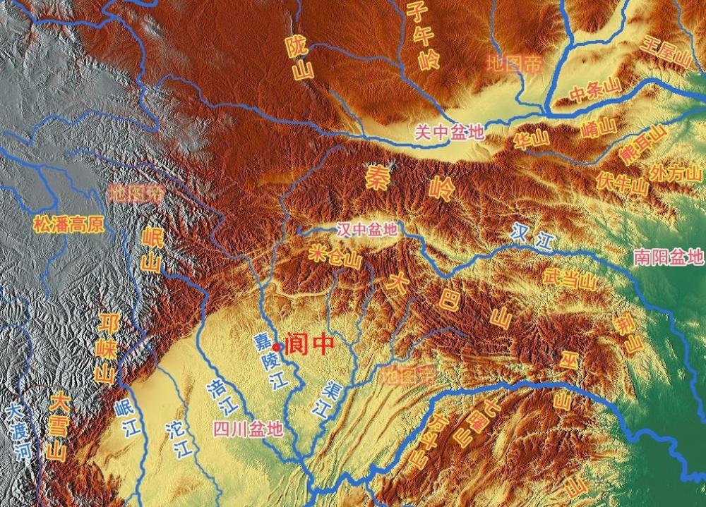 四川盆地和汉中盆地之间的蜀道西边是金牛道,中间为米仓道,东边为荔枝