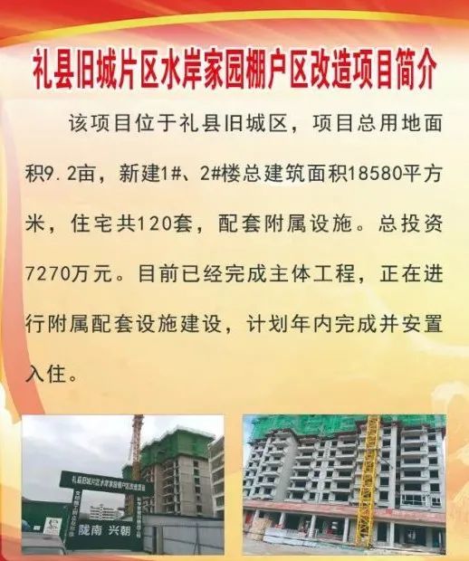 总投资7270万元礼县旧城片区棚户区改造项目