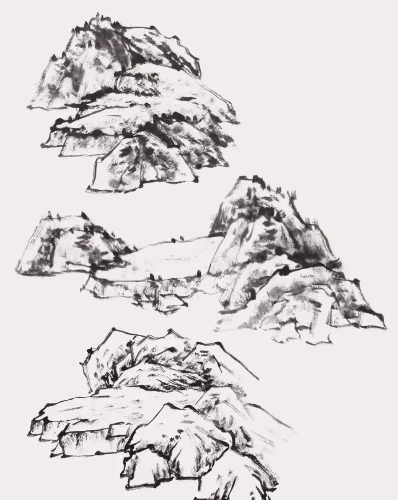 书画联盟丨山水基础之山间小路山坡画法