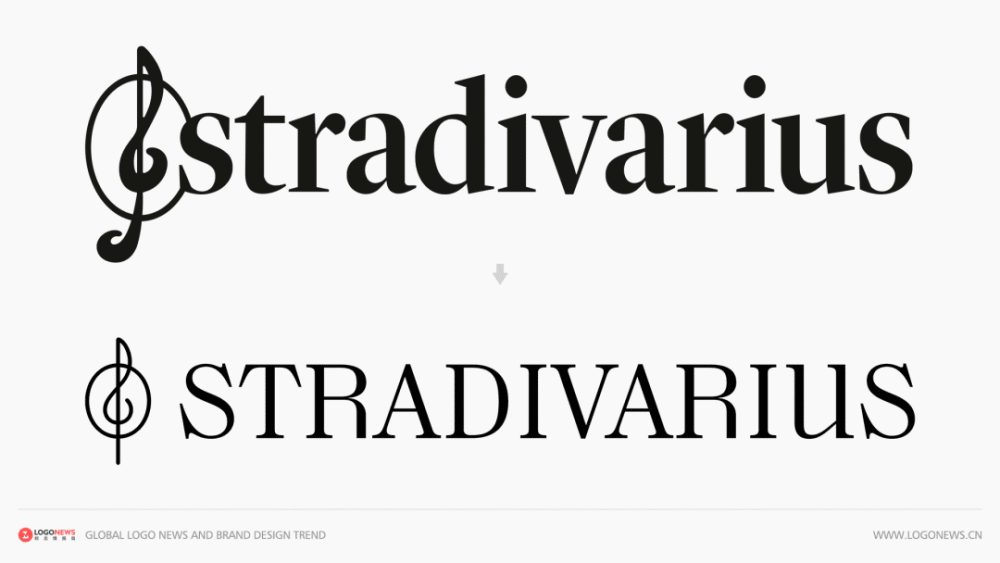 变直线女装时尚品牌stradivarius启用新logo