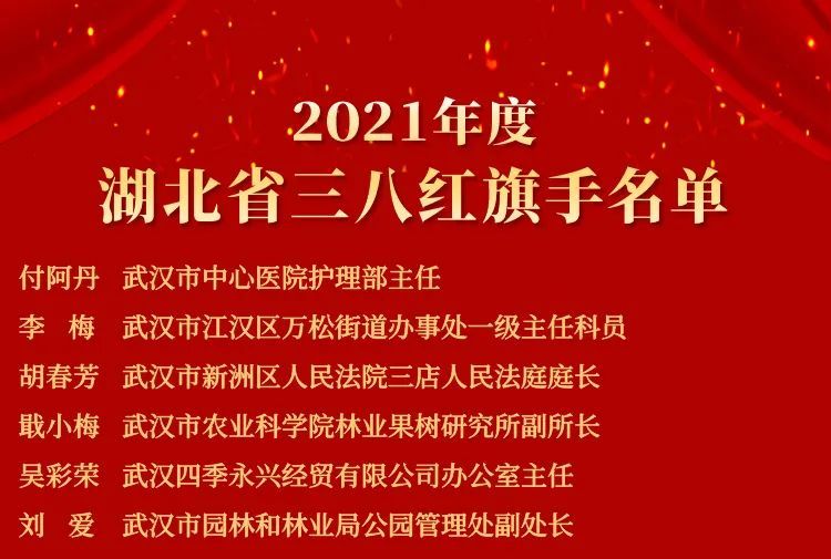 向她们致敬2021年度湖北三八红旗手标兵三八红旗手三八红旗集体名单来