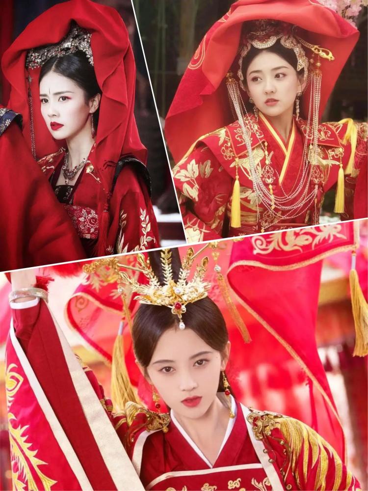 古装剧中的七色嫁衣和绝美新娘赵丽颖景甜鞠婧祎你最喜欢谁