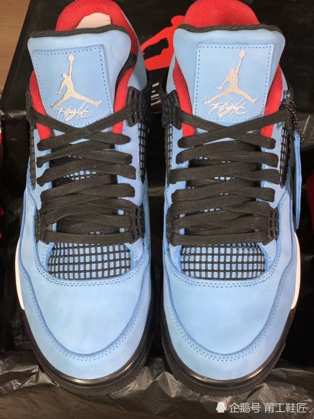 travis scott联名款aj4冰蓝外观篇