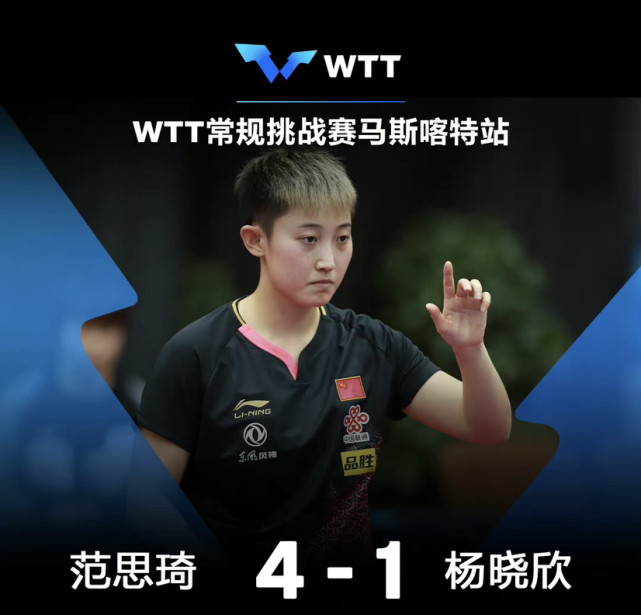 范思琦蒯曼会师wtt常规挑战赛马斯喀特站女单决赛