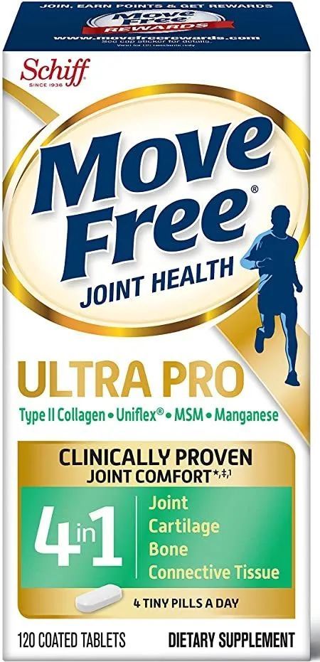 schiff 旭福 move free 益节 ultra pro 4合1 关节补充剂(一盒120粒)