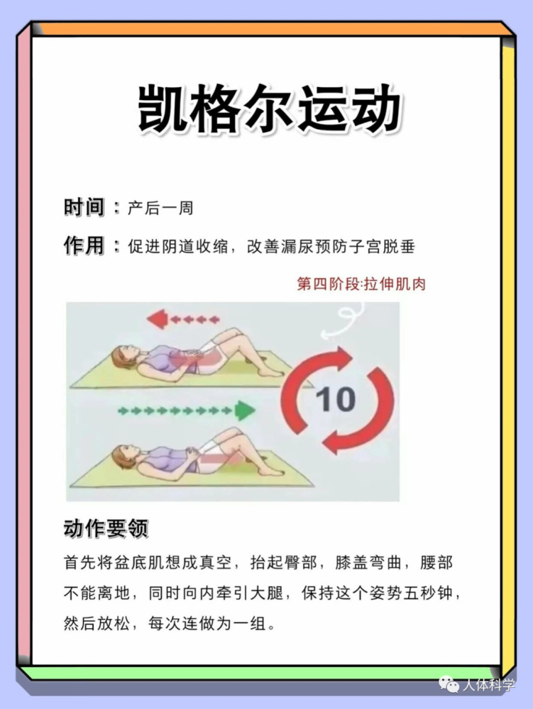 产后恢复产后要做的凯格尔运动