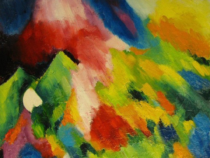 美国画家fredsmilde的抽象画元素里面的色彩