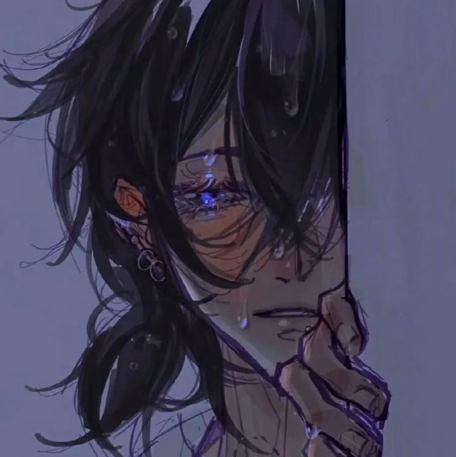 《男生头像》第75期:男生伤感抑郁动漫头像,好似慌张一个人