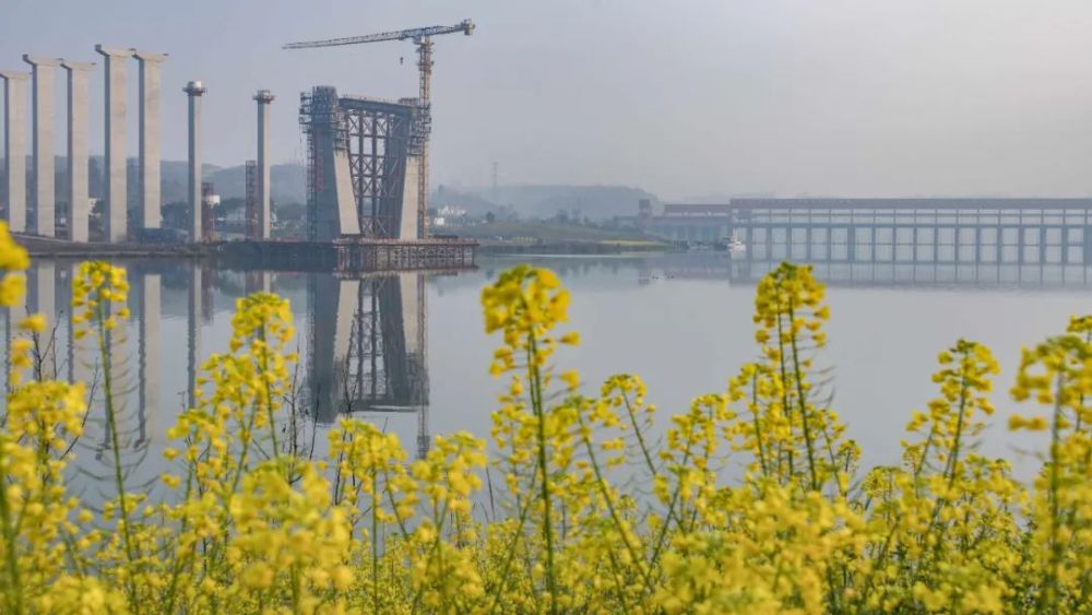 【航拍东升大桥】该项目是潼南城市规划的重要跨江大桥,是城市"五横六