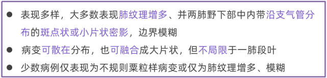 多见,或为术后并发症;高热,咳嗽,泡沫粘痰及脓痰,呼吸困难,紫绀等病理