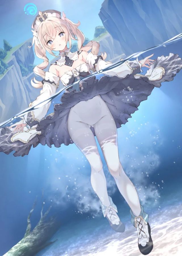 原神芭芭拉丨插画壁纸分享,白丝之神登场,要一起来参加死库水派对吗?