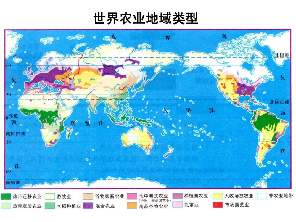 专题整理世界主要农业地域类型农作物生长习性类解答技巧农业生产高清