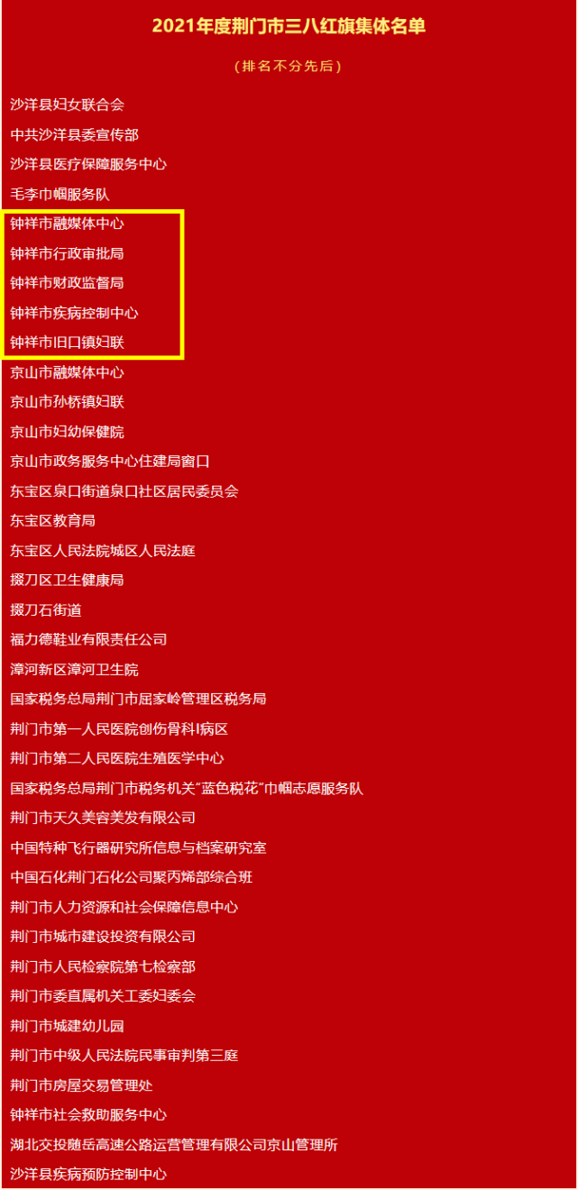 杨艳荣田予爱王芹杨飞程晓琳徐璐侯秀梅邓婷婷end来源:钟祥新闻网