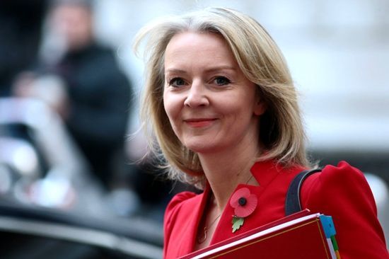 英国外交大臣利兹·特拉斯(liz truss).