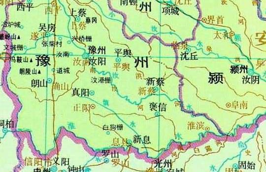 的地图2北宋时期,分别归属京西北路的信阳军,蔡州;淮南西路的光州管辖