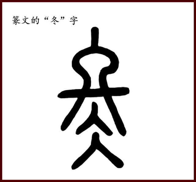 甲骨文的"冬"字原来这样写,冬天的"冬"造字起源?_腾讯网