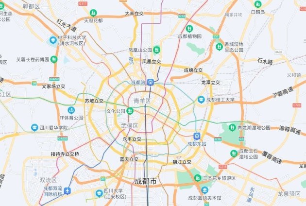 二,"尾号限行"范围:成都市绕城高速公路(g4202)(不含)以内所有道路.