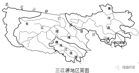 源土地利用类型及比例变化(1)简述三江源地区在我国的地理位置特征