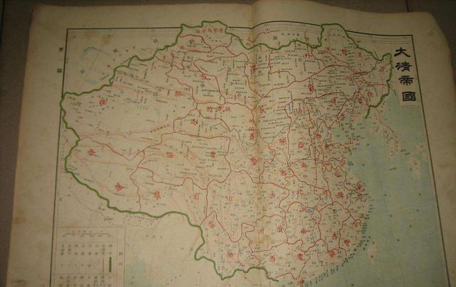 清代地图满清入关后的情况在顺治元年(1644年)十月,清军分南北两路