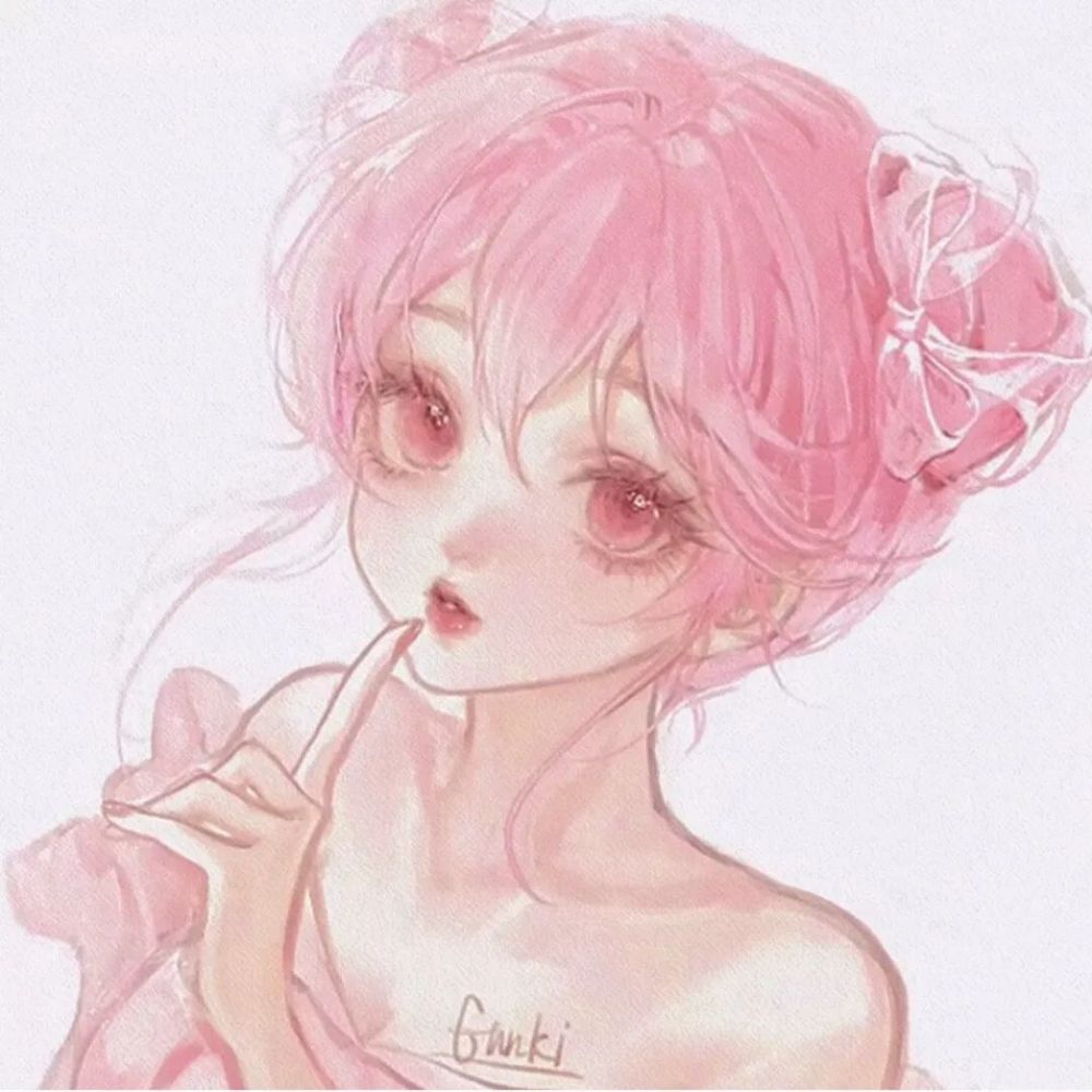 微信头像来一波粉色系软妹动漫女生头像全在我的xp上跳舞