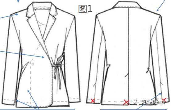 44解析两片袖西服外套的制图方法与工艺分析
