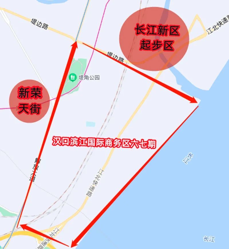 跨过朱家河继续往北,就是长江新区的起步区.