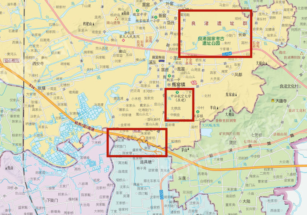 杭州市余杭区新版行政区划图闲林仓前五常的分界线原来是这样的