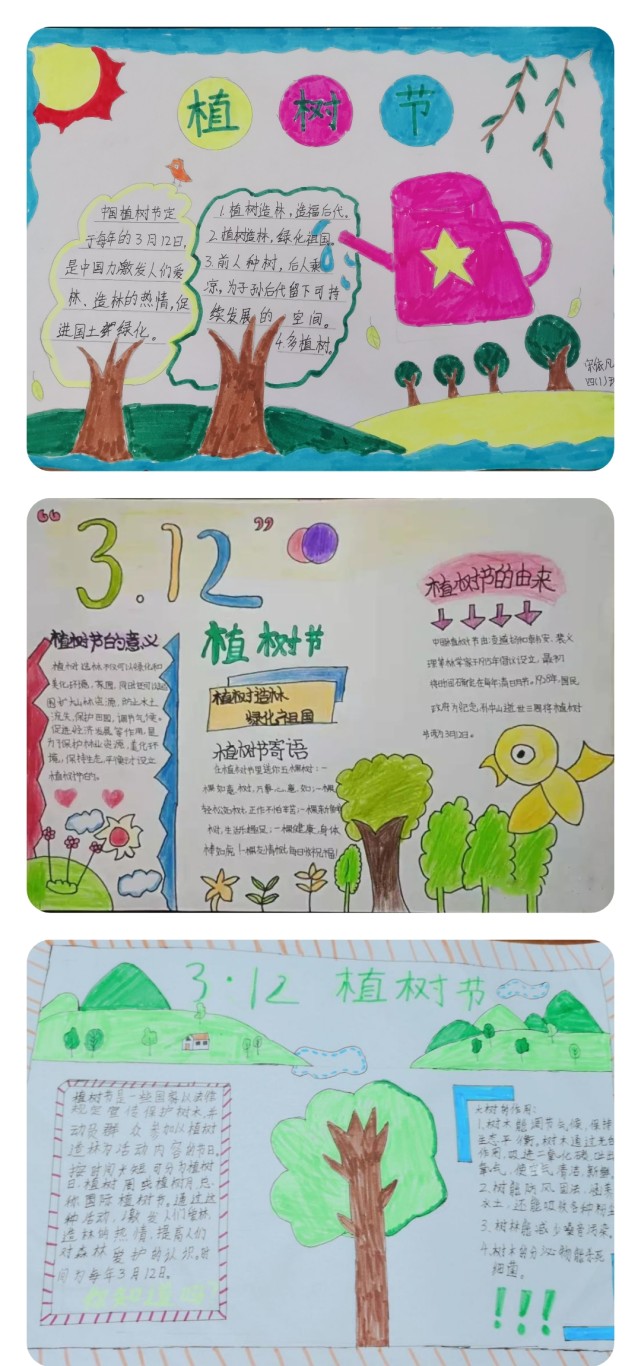 在第44个植树节来临之际,惠济区石桥小学开展了"植"于心,"树"未来主题