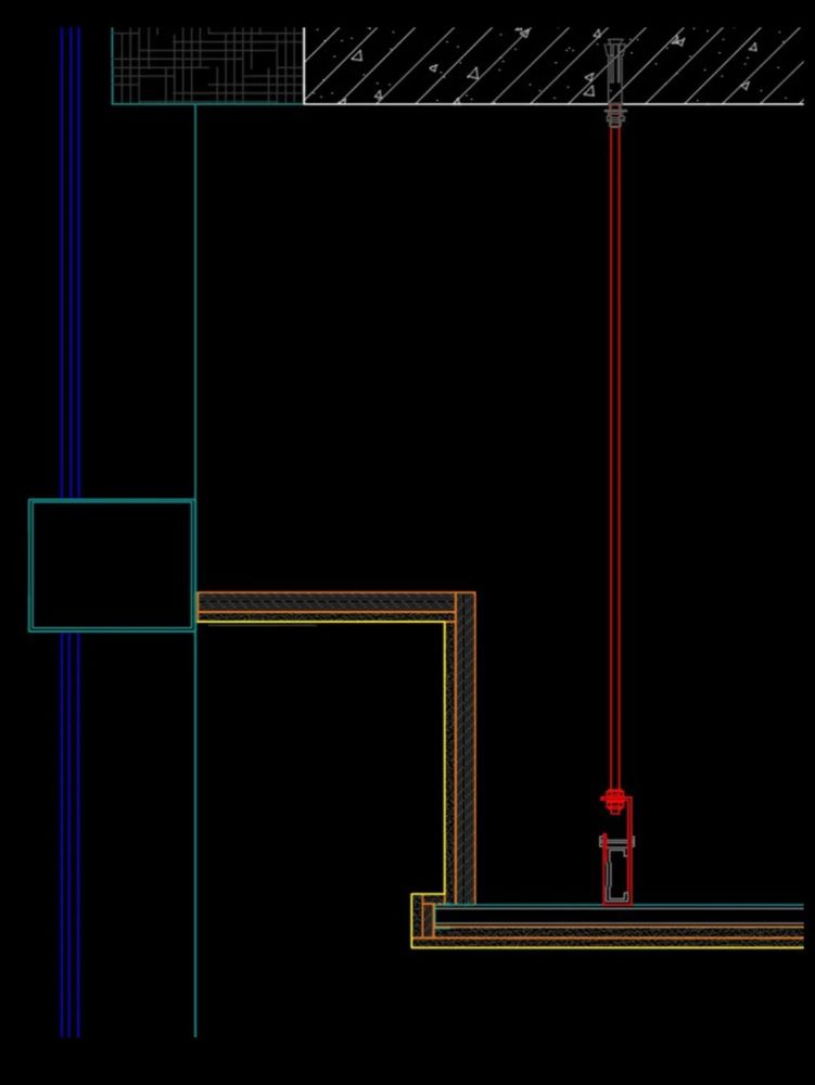 吊顶与幕墙收口节点图该怎么画