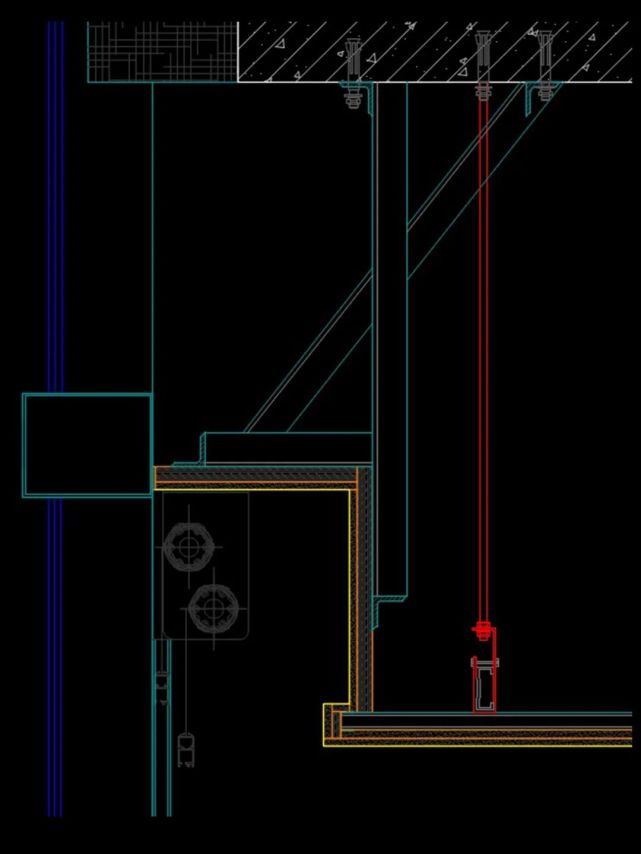 吊顶与幕墙收口,节点图,该怎么画?