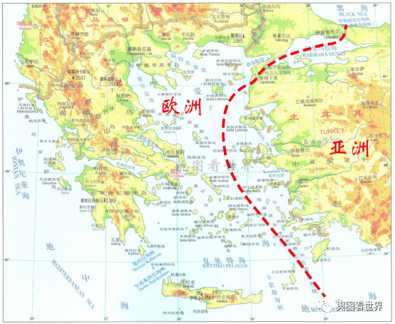 土耳其被黑海海峡(博斯普鲁斯海峡,达达尼尔海峡和马尔马拉海)分为两