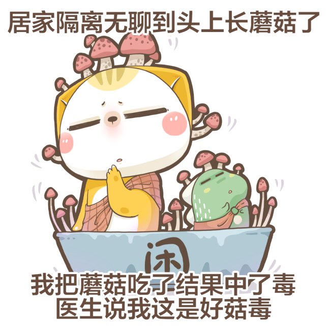 医生说我这是好菇毒我把蘑菇吃了结果中了毒居家隔离无聊到头上长蘑菇