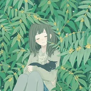 微信头像小众插画风动漫女生头像好治愈的感觉