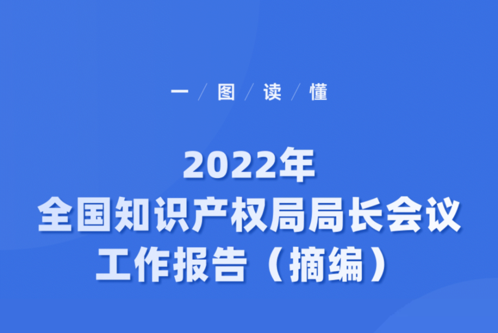 一图读懂全国知识产权局局长会议部署2022年8个方面重点工作