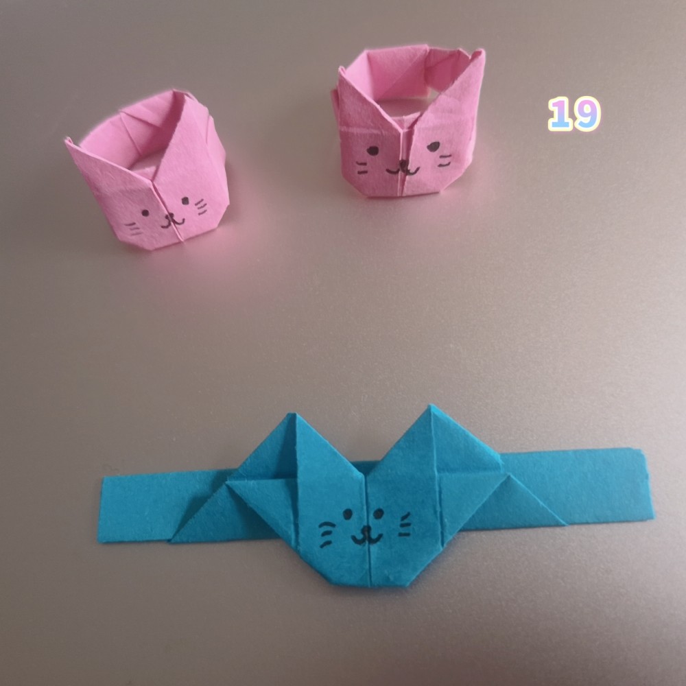 可爱的猫咪戒指超详细的折纸教程