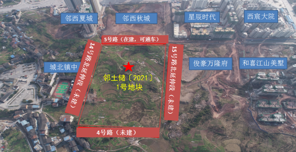 银鼎山公园紧邻城北镇中,县医院,邻水7中地块位于西部新城北部▼▼▼