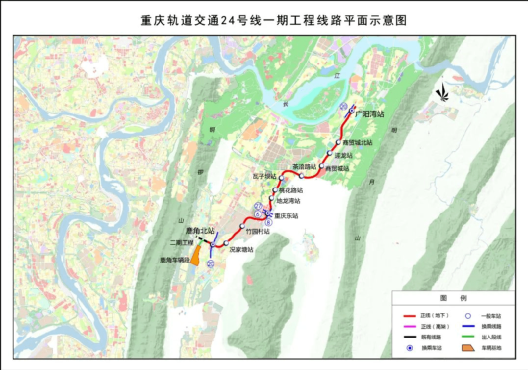 设况家塘站,重庆东站,茶涪路站等11座车站,与6号线重庆东站延伸段,8号