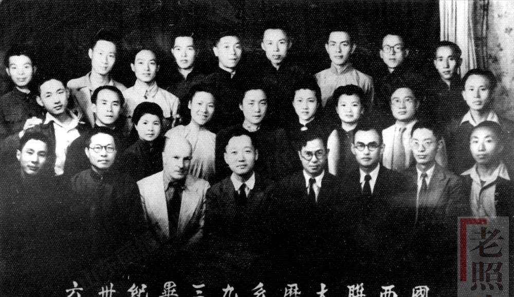 老照片西南联大的师生合影有潘光旦熊庆来雷海宗