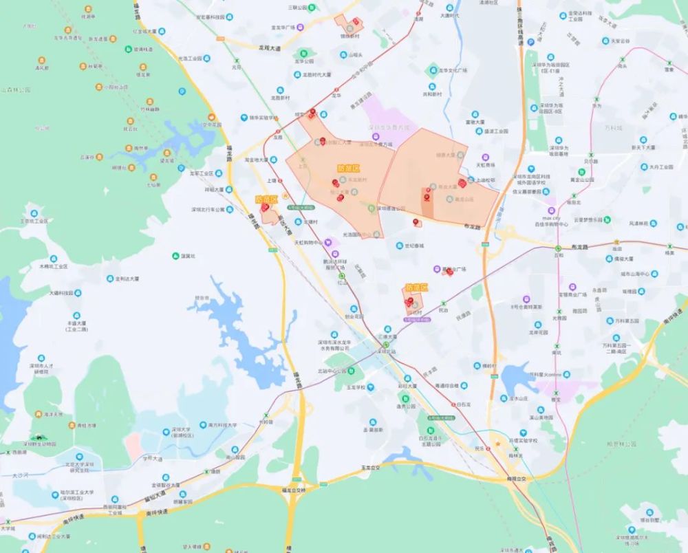 深圳福田南山宝安龙岗龙华罗湖坪山防疫封控地图3月20日更新