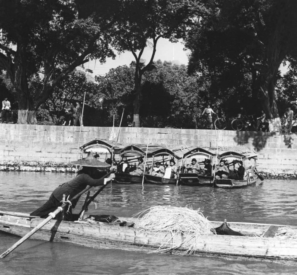 老照片1955年广州珠江上的疍家人世世代代以船为家