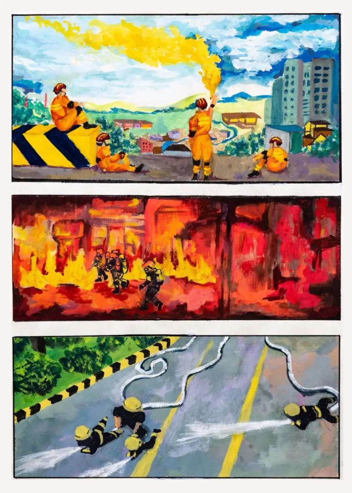 平安寒假消防童行丨优秀绘画作品展播快来观摩