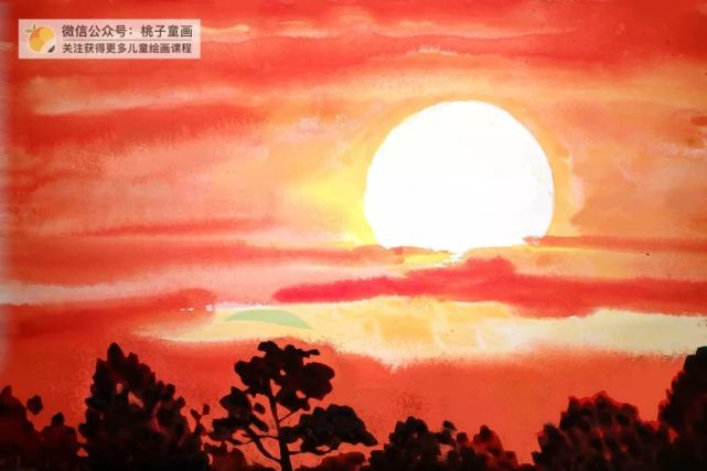 不妨拿起你手中的画笔一起动笔画一画吧夕阳下的风景创意教程来自