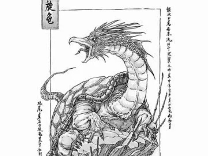 山海经璇龟鸟头蛇尾既是人兽
