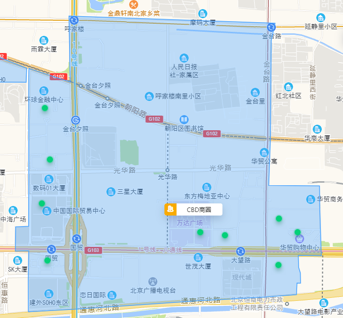 商圈主要项目:北京国贸商城,北京skp,北京skp-s,北京财富购物中心