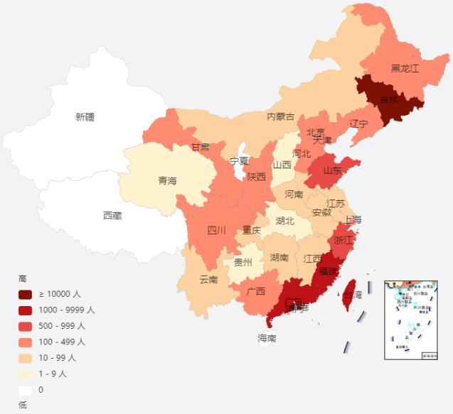 中国疫情分布地图全国疫情数据(含港澳台)特别是3月份以来,疫情发生的