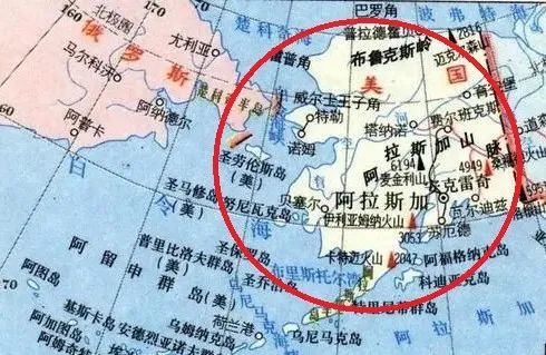 州容易理解;而阿拉斯加州需要解答一下,该州有个长的岛链叫阿留申群岛