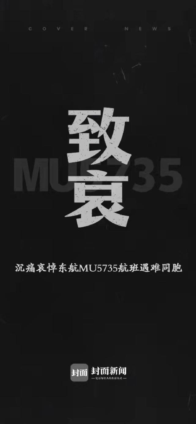 海报|沉痛哀悼东航mu5735航班遇难同胞