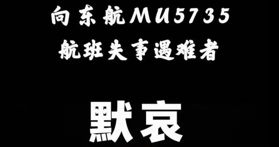 致哀东航mu5735航班上人员已全部遇难