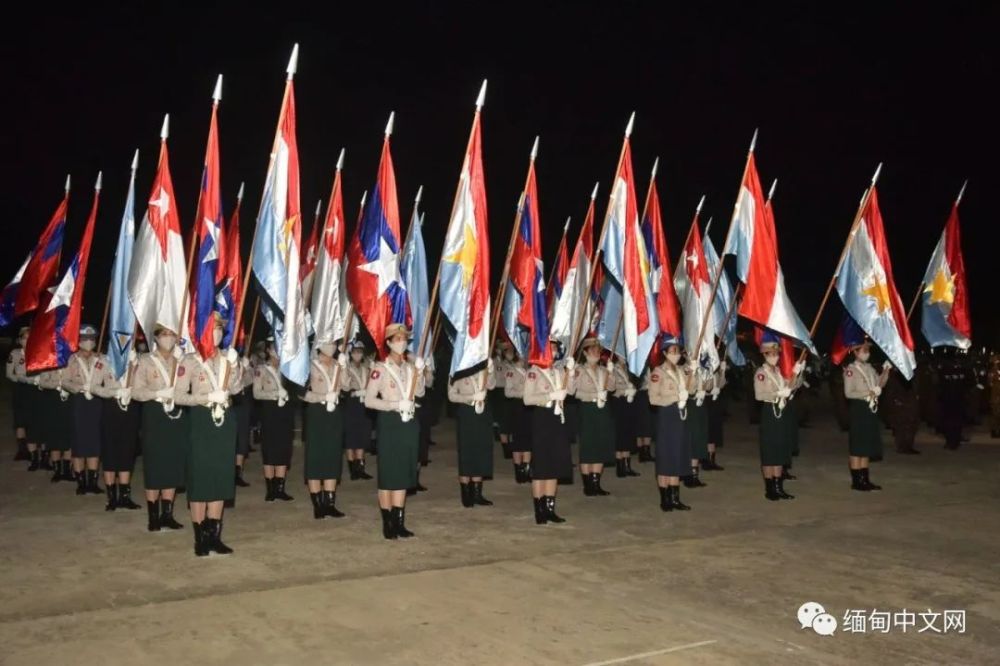 缅甸在内比都举办第77届建军节阅兵仪式