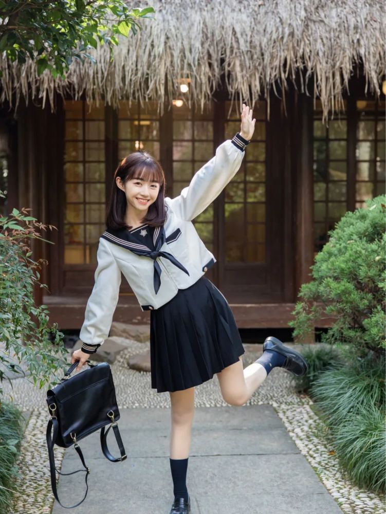 jk制服少女写真元气水手服满满的阳光女孩氛围感